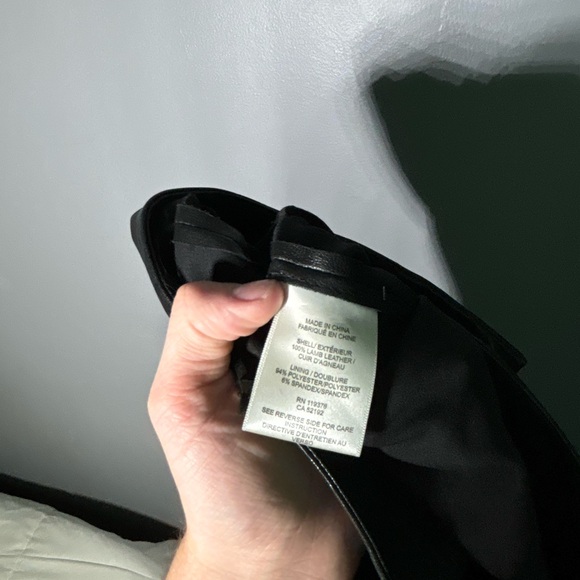 Helmut Lang Cropped Stovepipe 100% Lamb Leather Pants Size 6 - Picture 5 of 6